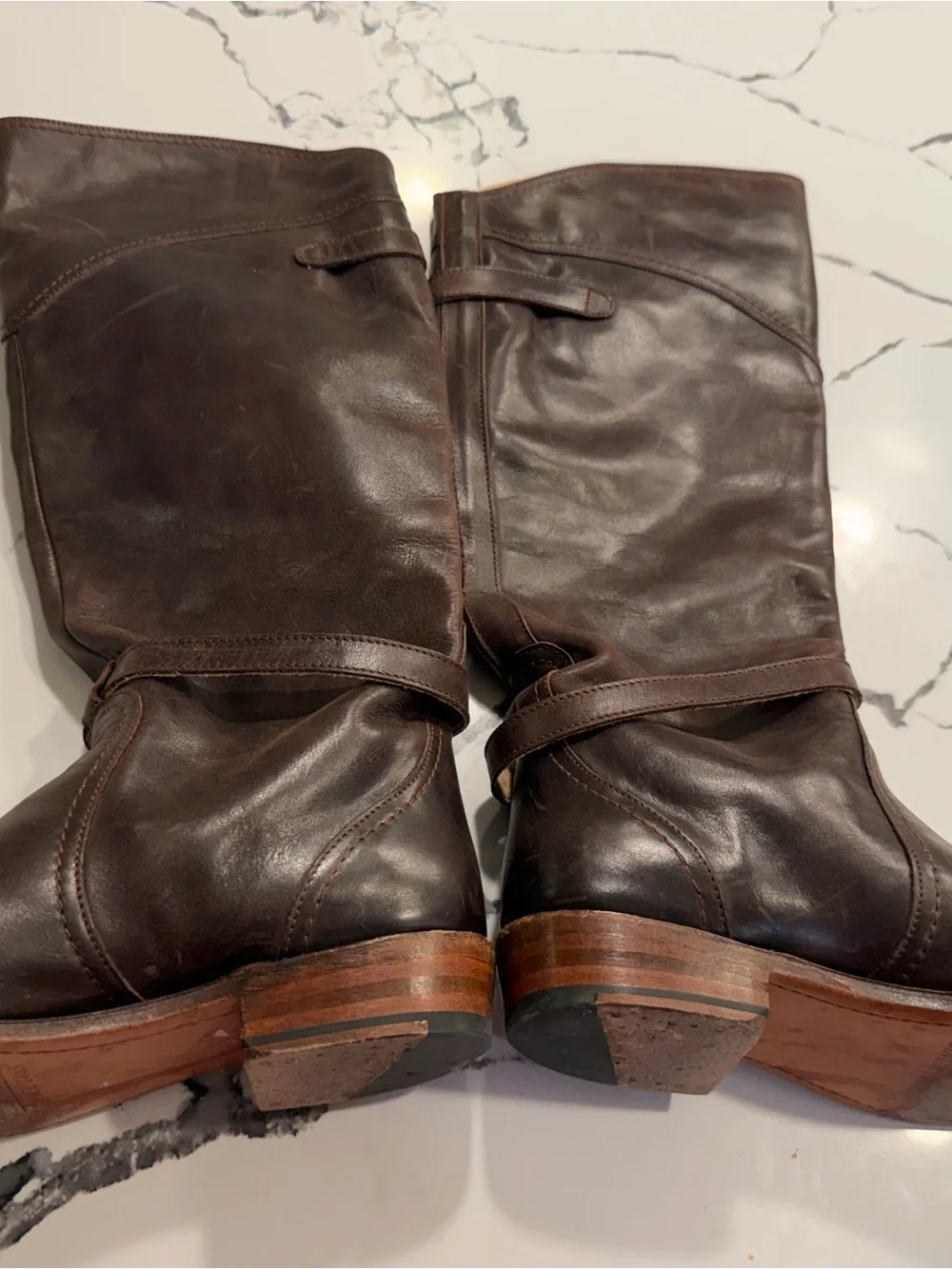 FRYE Women's Tall Brown Leather Riding Boots size 6
